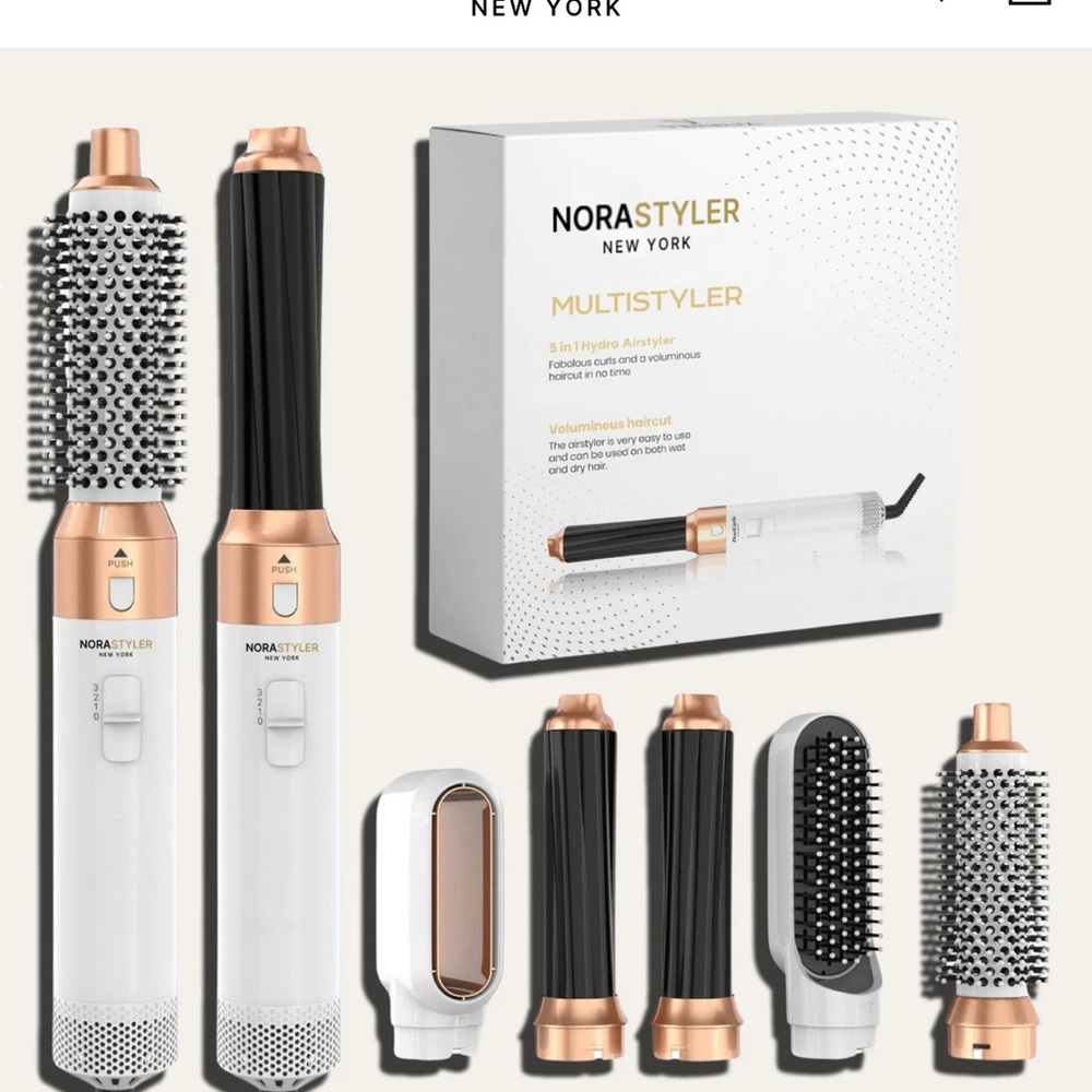 Nora Styler Multistyler Hair Tool Set - White and Gold